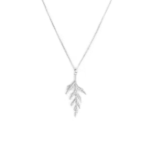 Silver Cedar Bough Necklace