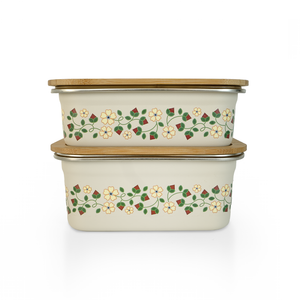 Floral Feast Lunch Boxes – White